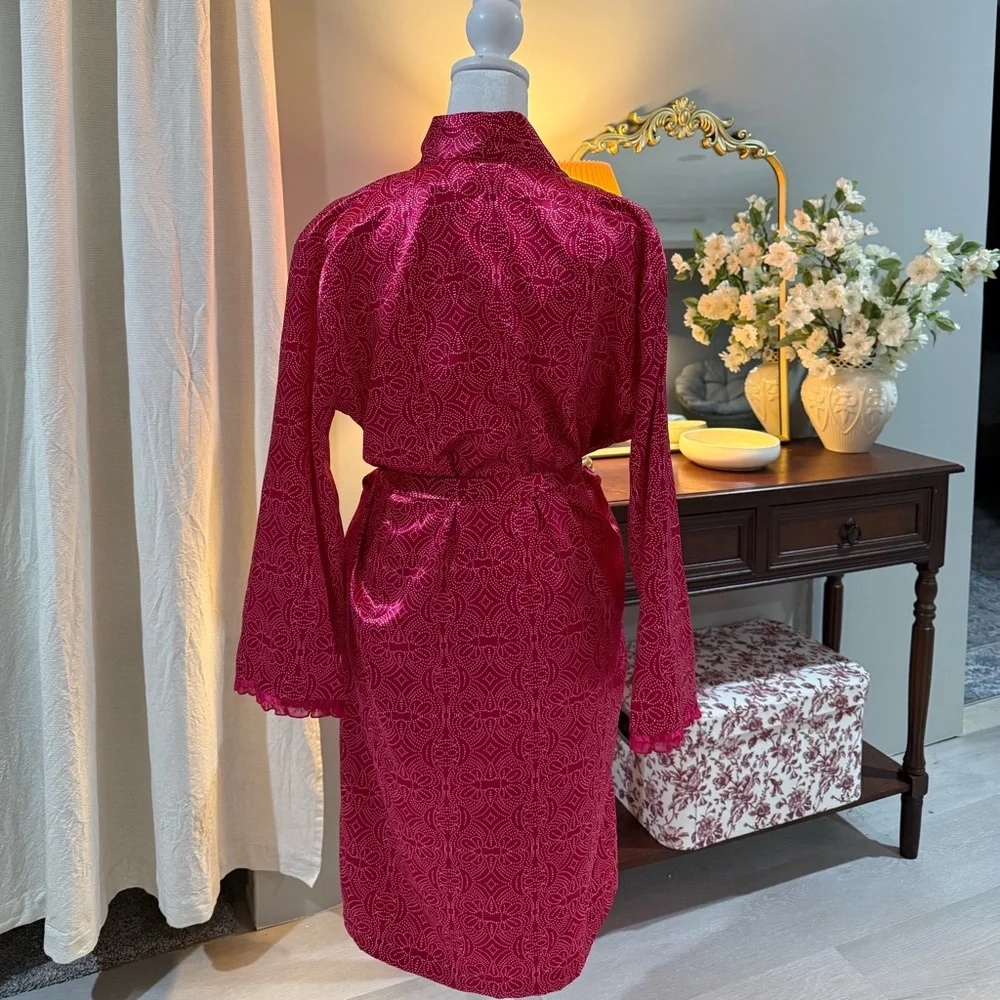 Silk Pink Women's Robe - Picture 4 of 6